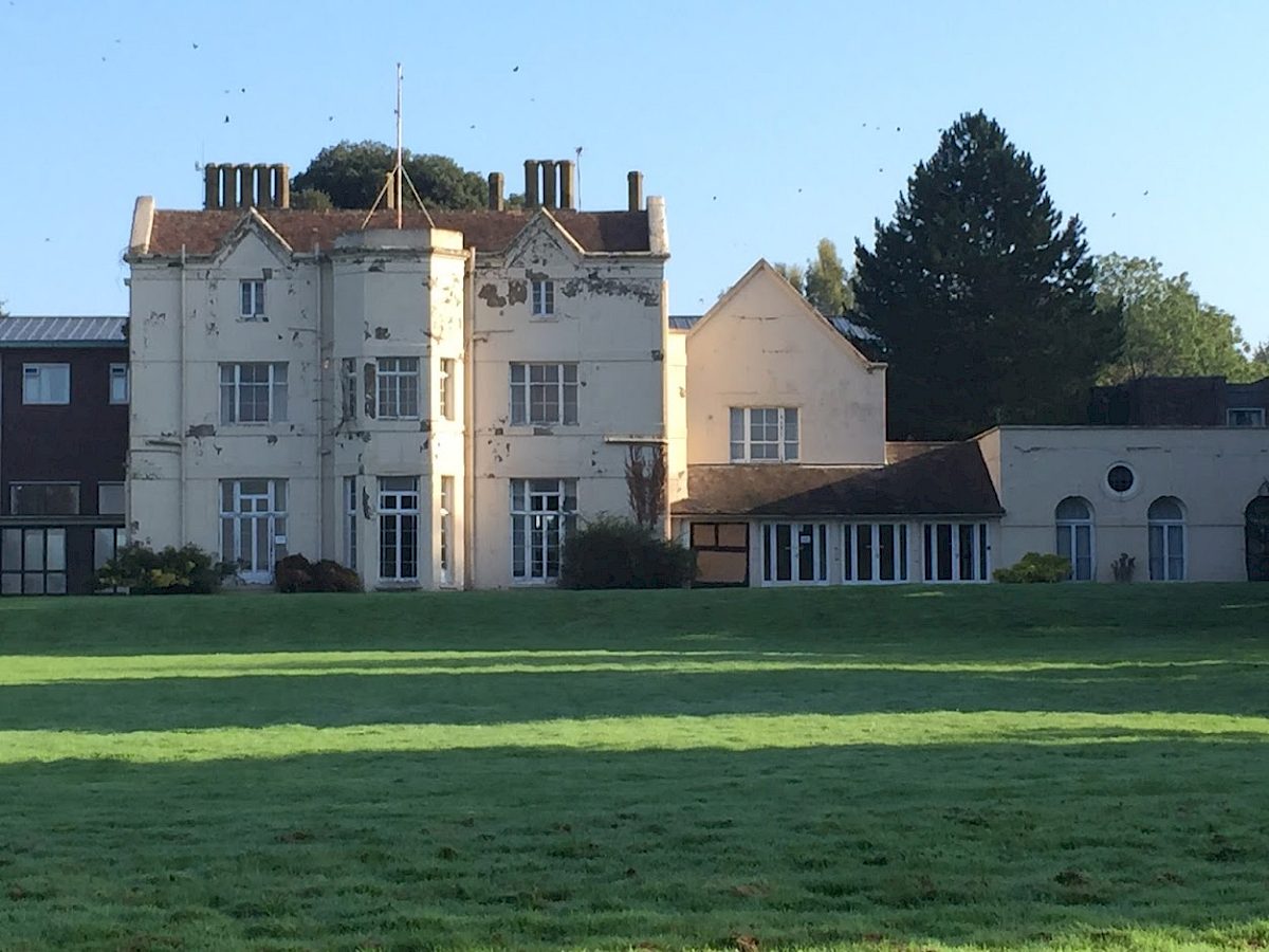 Withersdane Hall before render repair