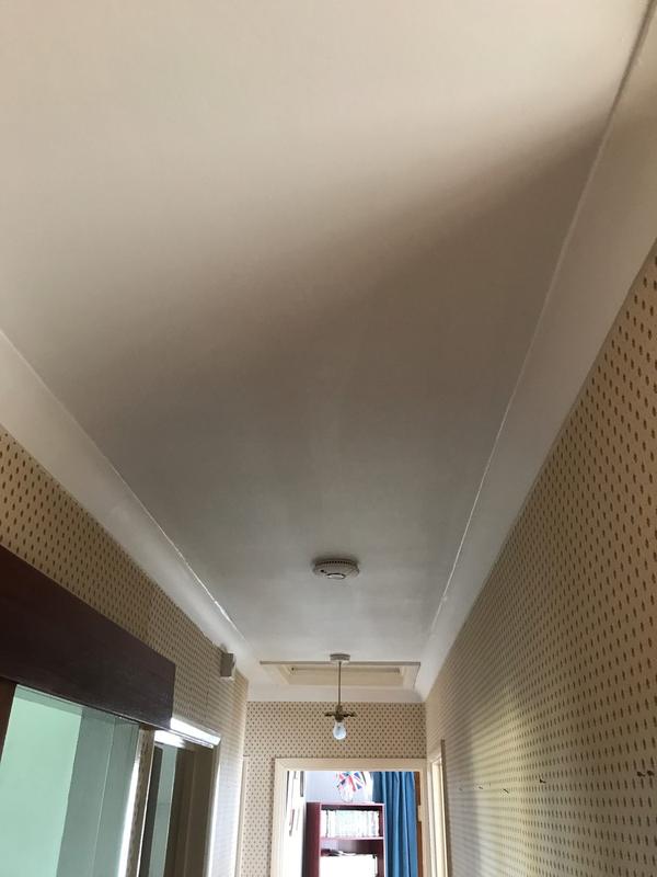 The same hallway ceiling after repair